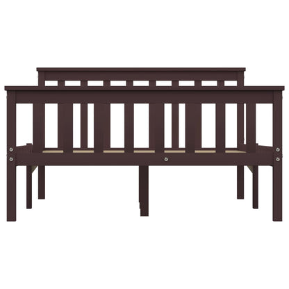 Giroletto senza Materasso Marrone Scuro 120x200 cm Legno Pino | homemem39