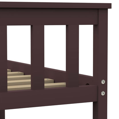 Giroletto senza Materasso Marrone Scuro 160x200 cm Legno Pino | homemem39