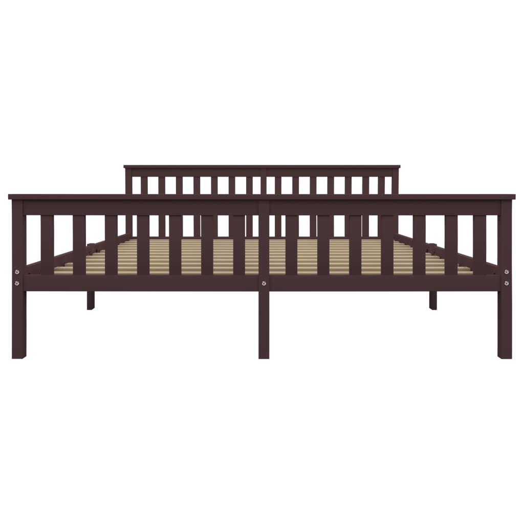 Giroletto senza Materasso Marrone Scuro 180x200 cm Legno Pino | homemem39