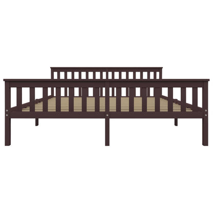 Giroletto senza Materasso Marrone Scuro 180x200 cm Legno Pino | homemem39
