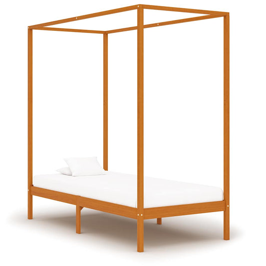 Giroletto senza Materasso Ambrato Legno Massello Pino 90x200 cm