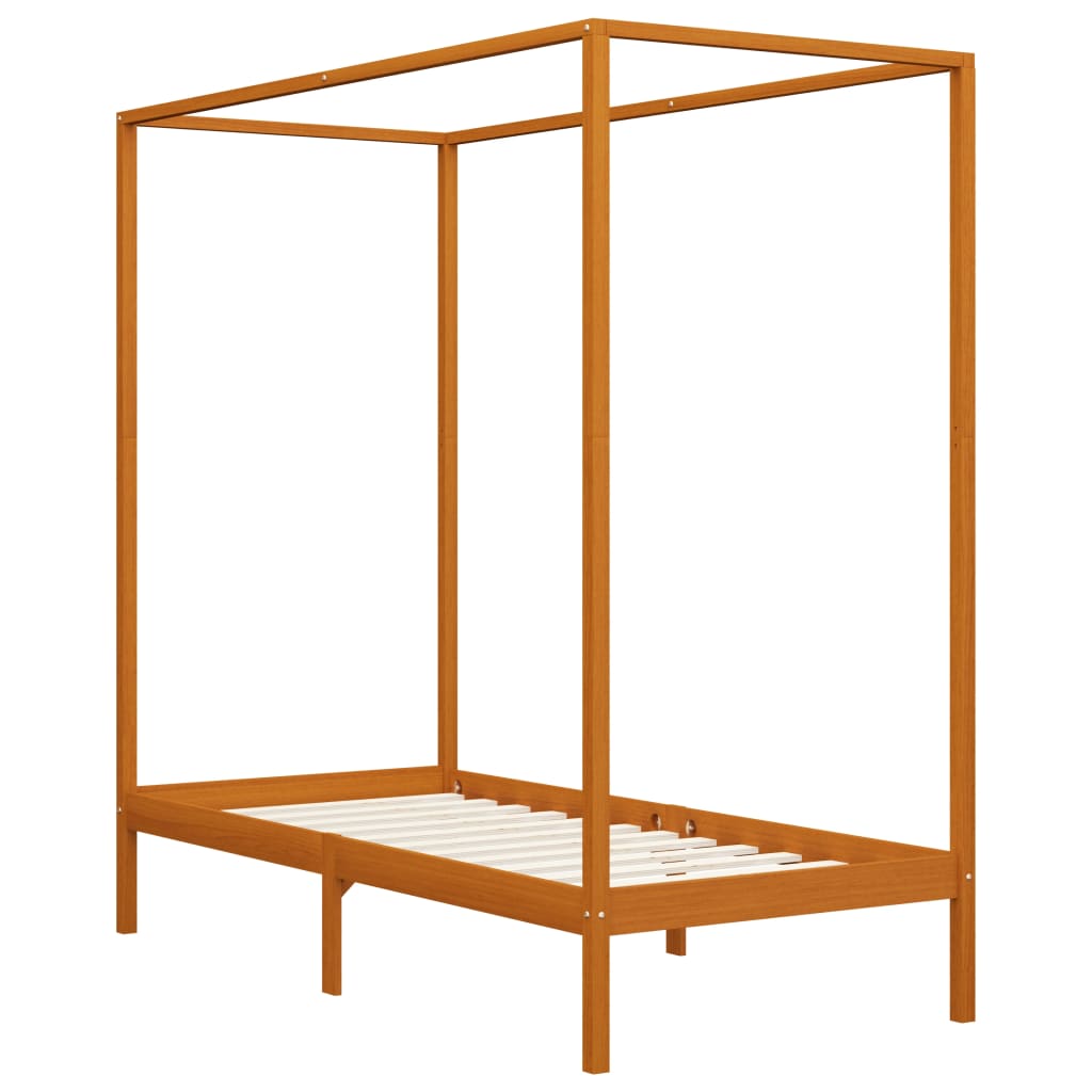 Giroletto senza Materaso Ambrato in Legno di Pino 100x200cm | homemem39