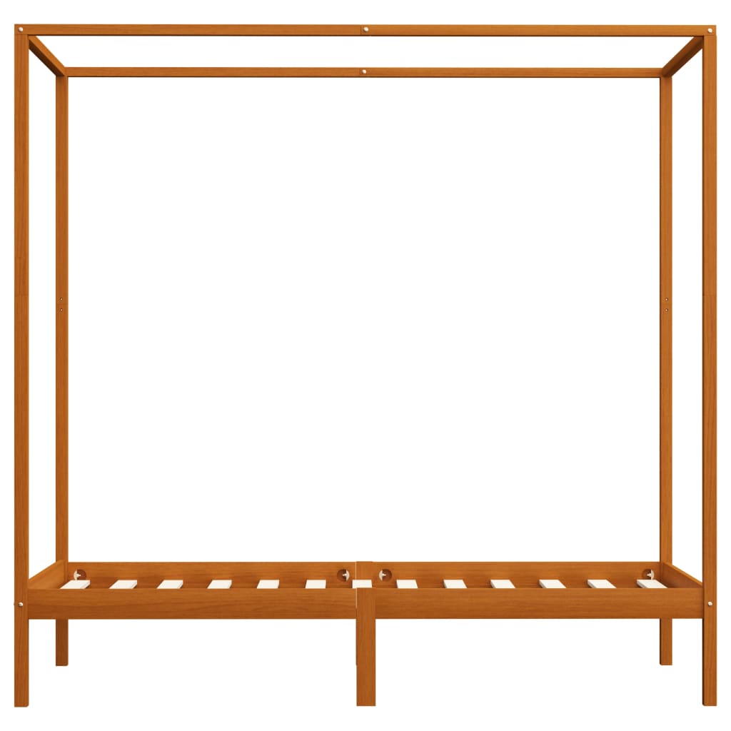 Giroletto senza Materaso Ambrato in Legno di Pino 100x200cm | homemem39