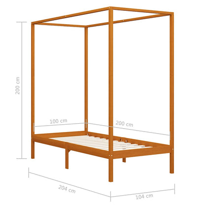 Giroletto senza Materaso Ambrato in Legno di Pino 100x200cm