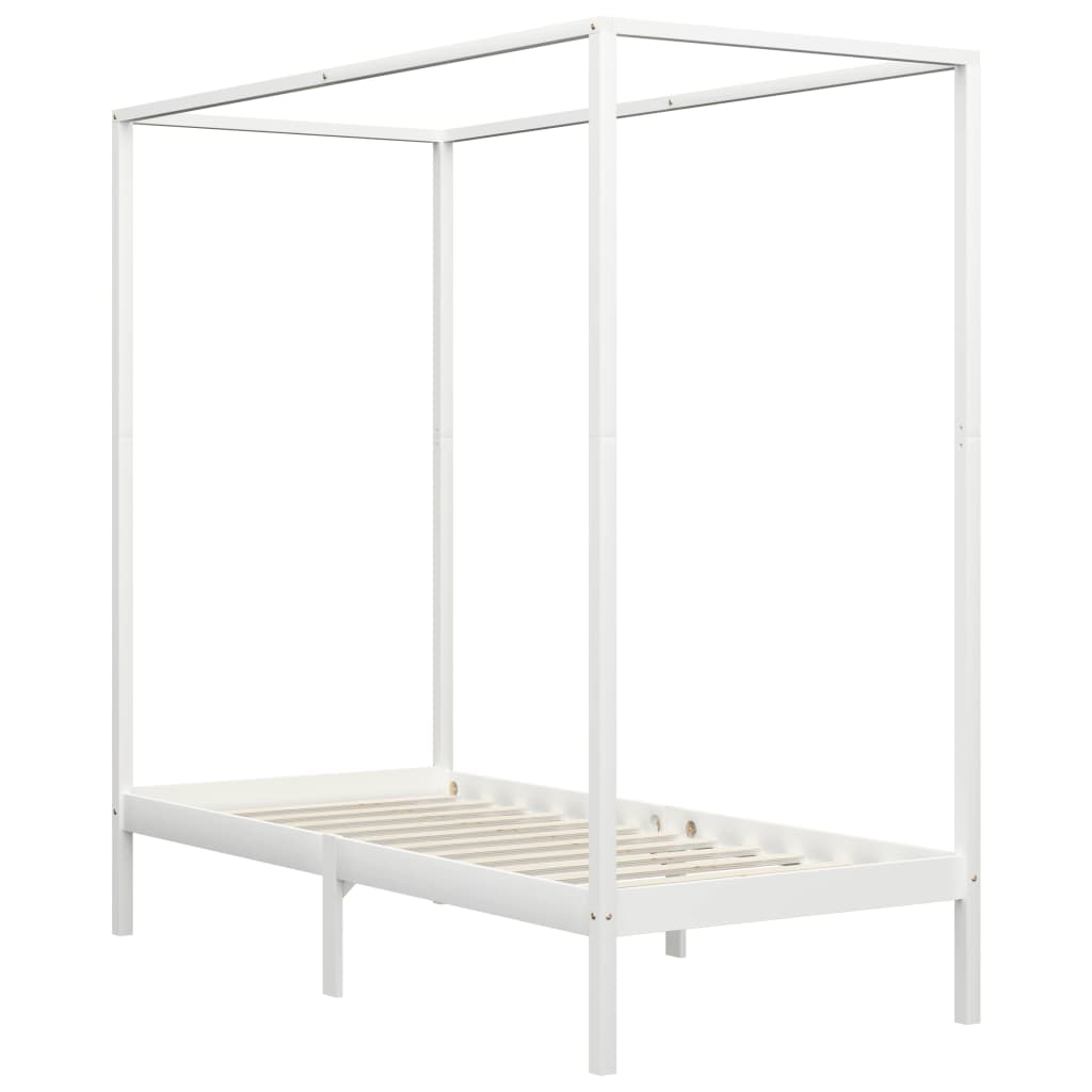Giroletto Baldacchino senza Materasso 100x200 cm Legno Bianco | homemem39