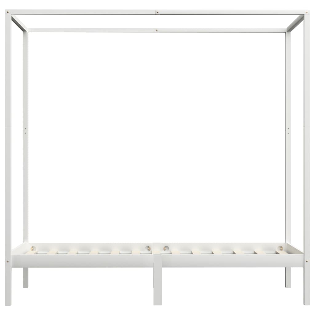 Giroletto Baldacchino senza Materasso 100x200 cm Legno Bianco | homemem39