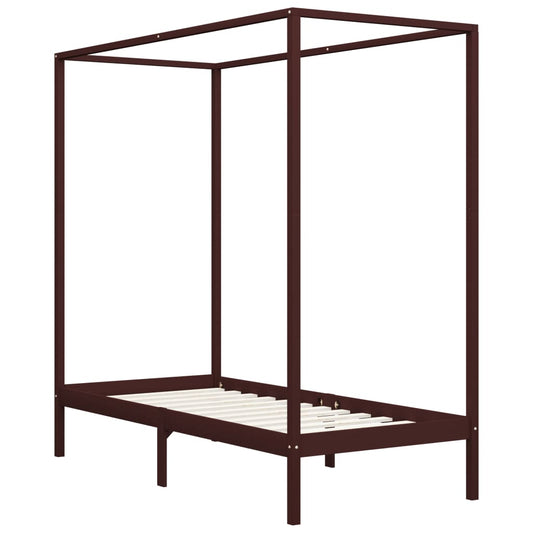 Giroletto Baldacchino senza Materasso Marrone Pino 100x200cm | homemem39