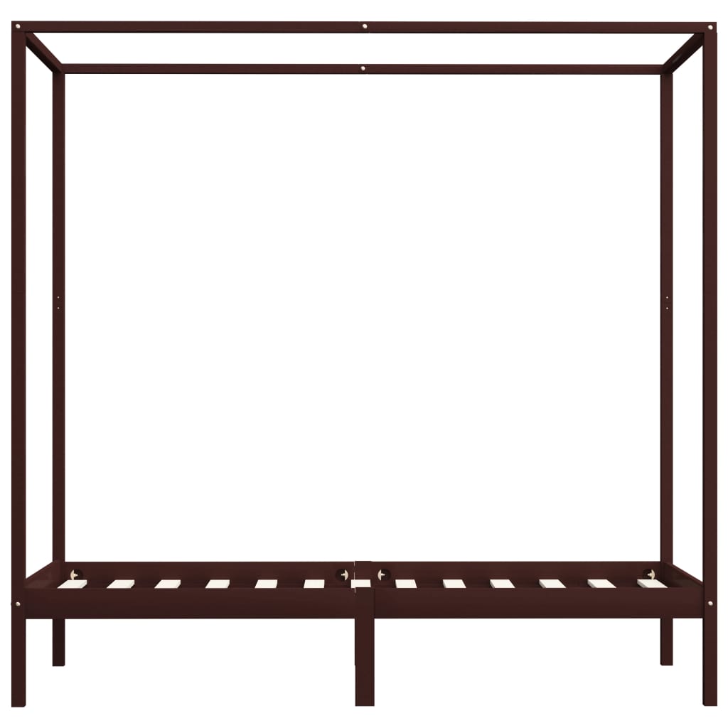 Giroletto Baldacchino senza Materasso Marrone Pino 100x200cm | homemem39