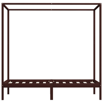 Giroletto Baldacchino senza Materasso Marrone Pino 100x200cm | homemem39