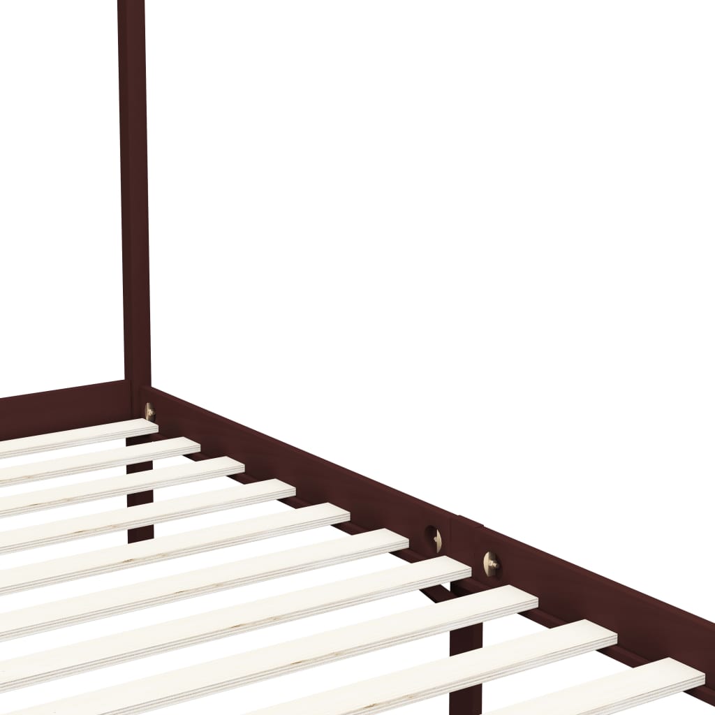 Giroletto Baldacchino senza Materasso Marrone Pino 100x200cm | homemem39
