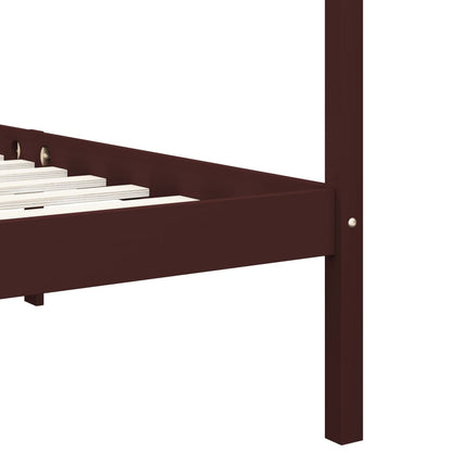 Giroletto Baldacchino senza Materasso Marrone Pino 100x200cm | homemem39