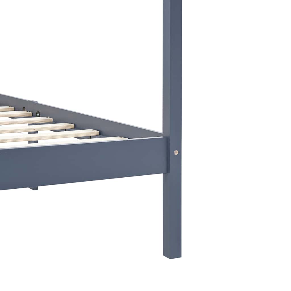 Giroletto Baldacchino senza Materasso 100x200 cm Legno Grigio