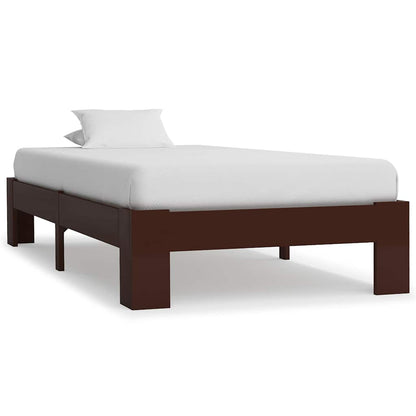 Giroletto senza Materasso Marrone Scuro 90x200 cm Legno Pino