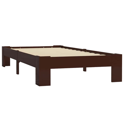 Giroletto senza Materasso Marrone Scuro 90x200 cm Legno Pino