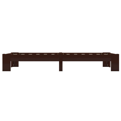 Giroletto senza Materasso Marrone Scuro 90x200 cm Legno Pino | homemem39