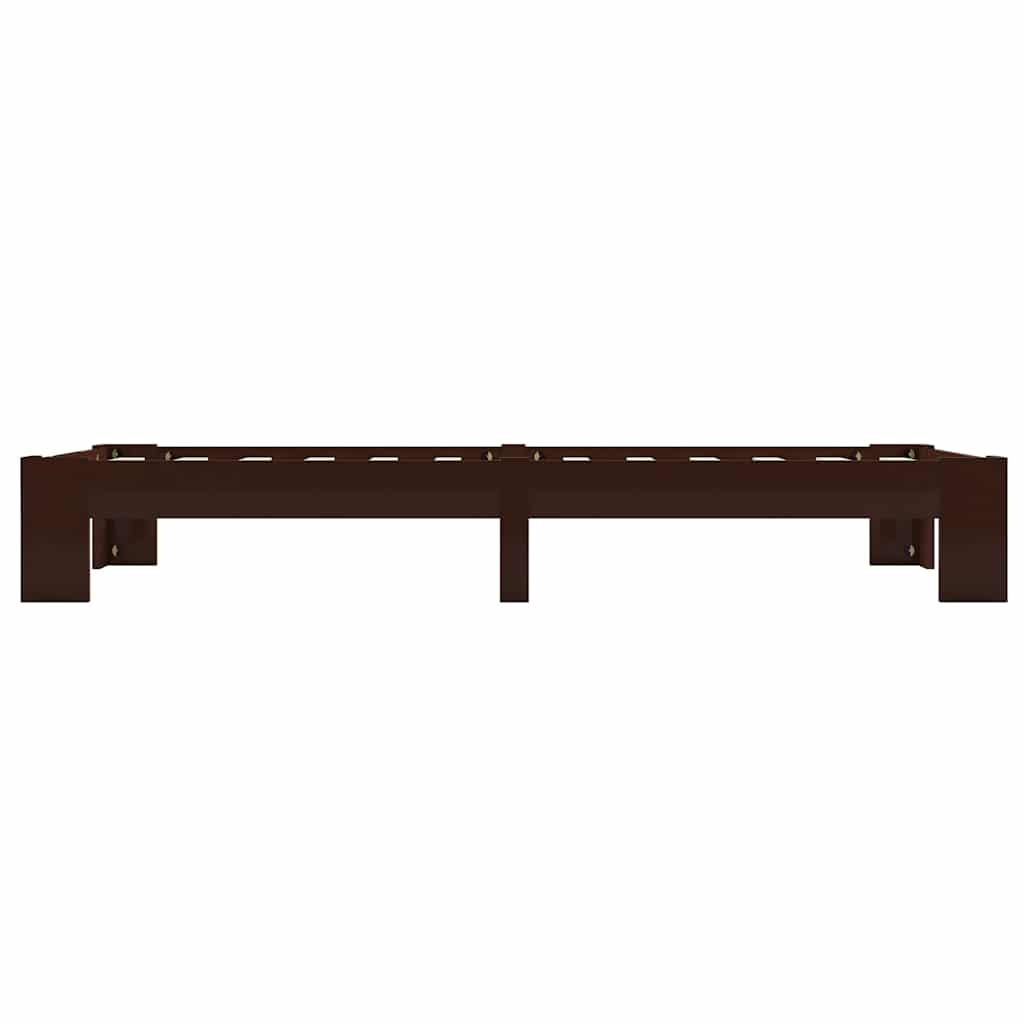 Giroletto senza Materasso Marrone Scuro 90x200 cm Legno Pino