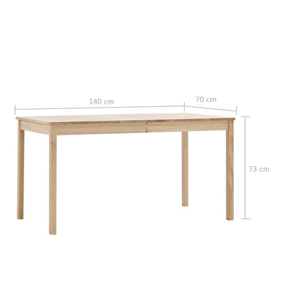 Tavolo da Pranzo 140x70x73 cm in Legno di Pino | homemem39