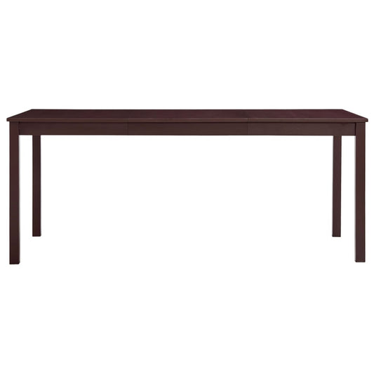 Tavolo da Pranzo Marrone Scuro 180x90x73 cm in Legno di Pino - homemem39