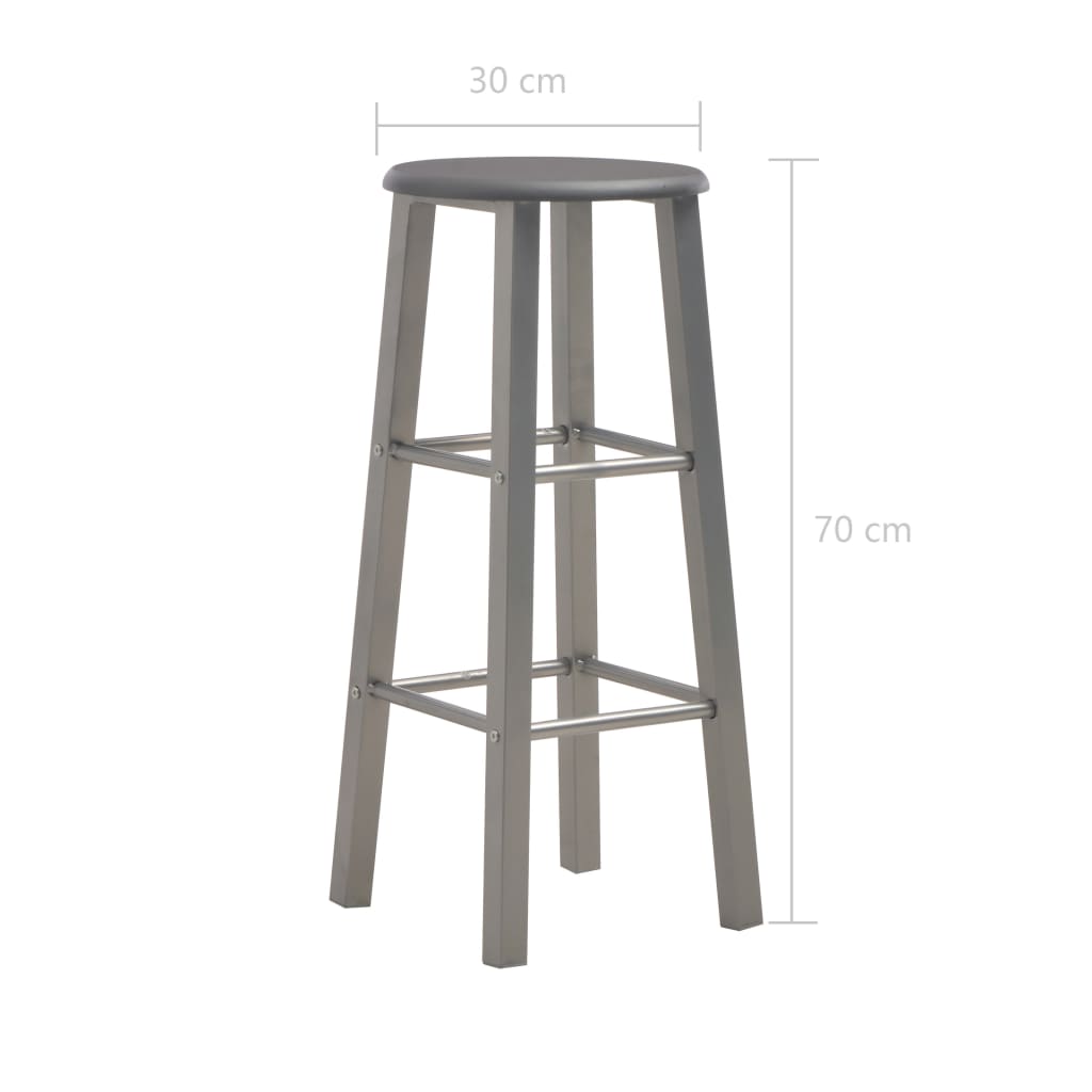 Sgabelli da Bar 2 pz Antracite MDF | homemem39