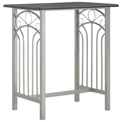 Set da Bar 3 pz in Legno e Acciaio Nero - homemem39