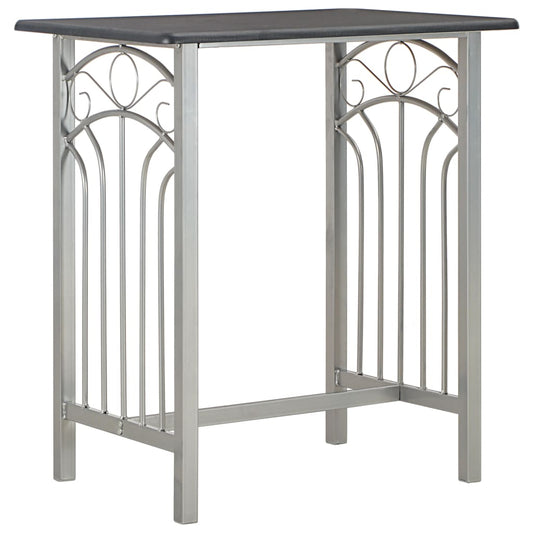 Set da Bar 3 pz in Legno e Acciaio Nero - homemem39