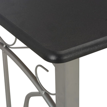 Set da Bar 3 pz in Legno e Acciaio Nero | homemem39