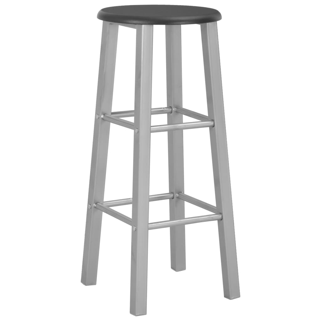 Set da Bar 3 pz in Legno e Acciaio Nero | homemem39