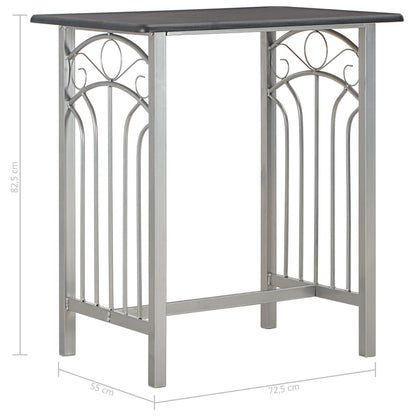 Set da Bar 3 pz in Legno e Acciaio Nero - homemem39