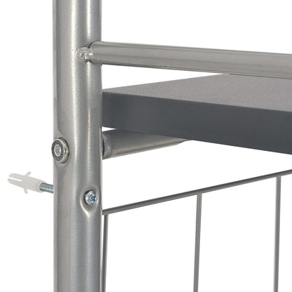 Set Tavolo e Sedie Pieghevoli con Scaffale 3pz MDF Acciaio Nero - homemem39