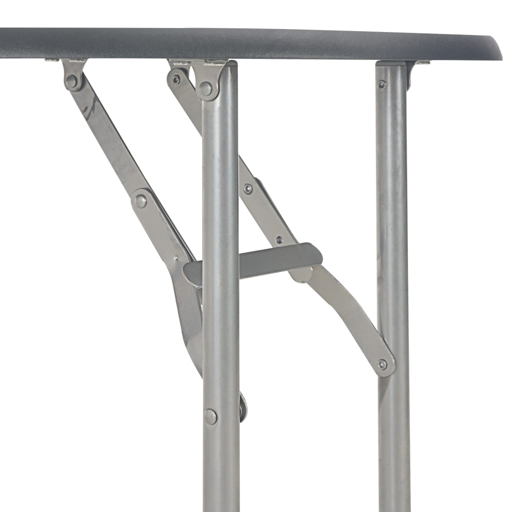 Set Tavolo e Sedie Pieghevoli con Scaffale 3pz MDF Acciaio Nero - homemem39