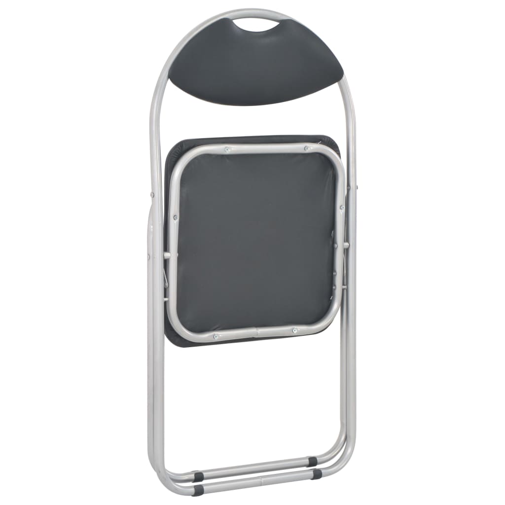 Sedie da Pranzo Pieghevoli 2 pz Nere in Similpelle - homemem39