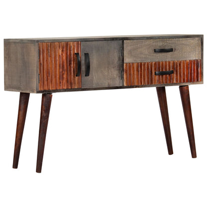 Tavolo Consolle Grigio 120x35x75 cm in Massello di Mango Grezzo | homemem39