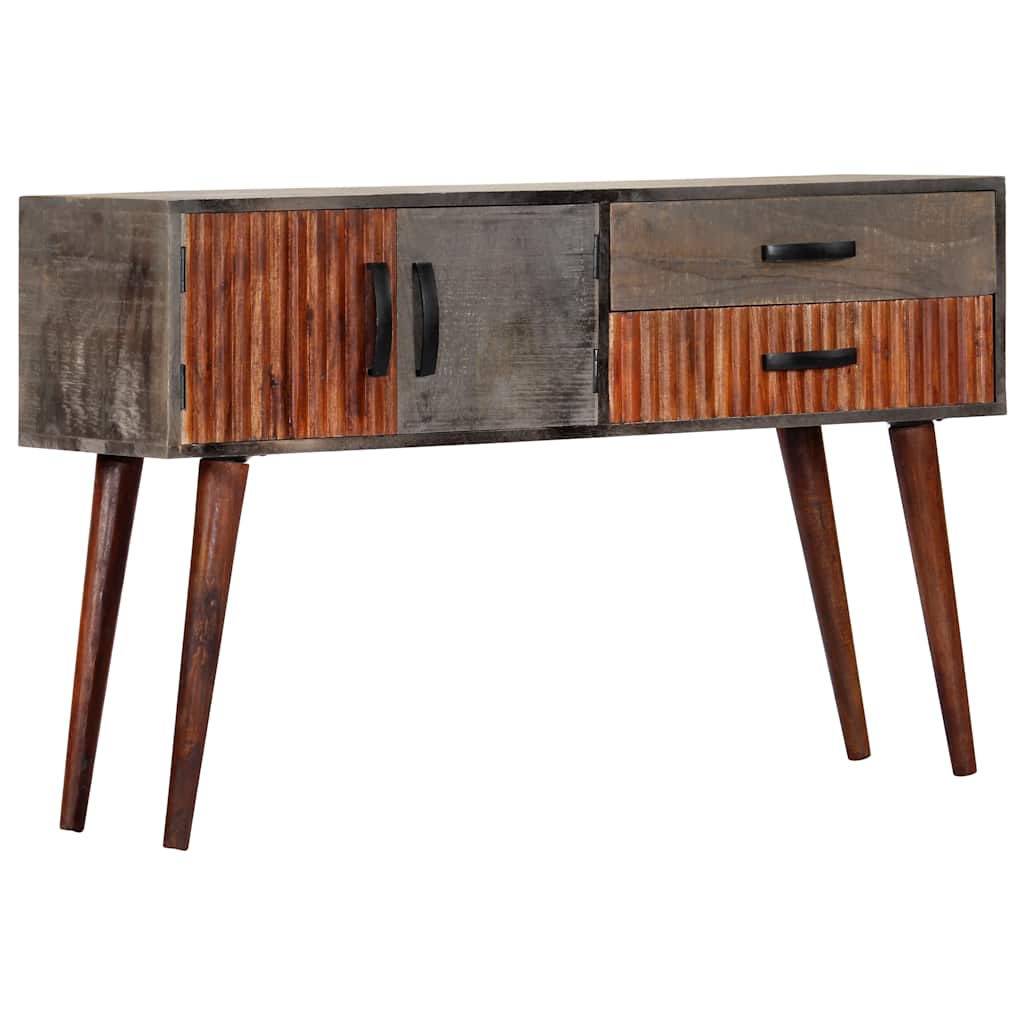Tavolo Consolle Grigio 120x35x75 cm in Massello di Mango Grezzo