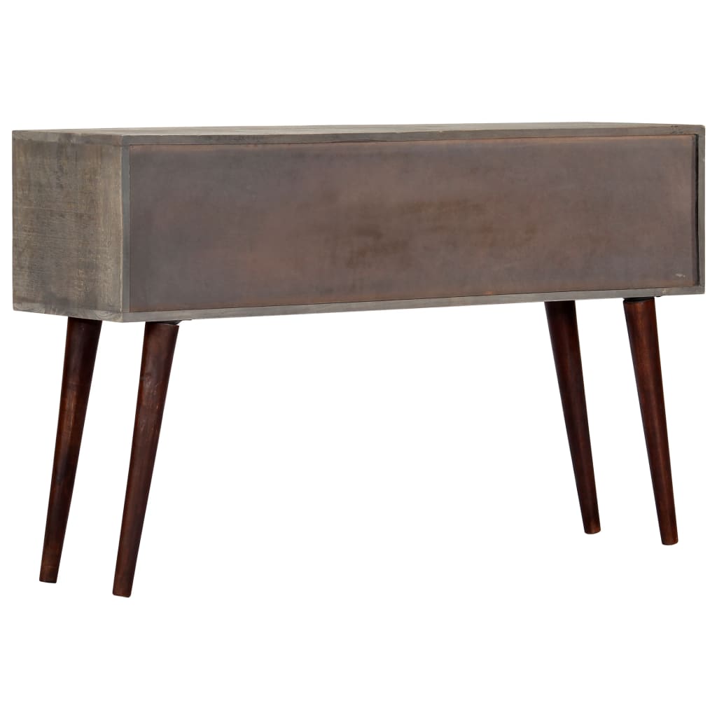 Tavolo Consolle Grigio 120x35x75 cm in Massello di Mango Grezzo | homemem39