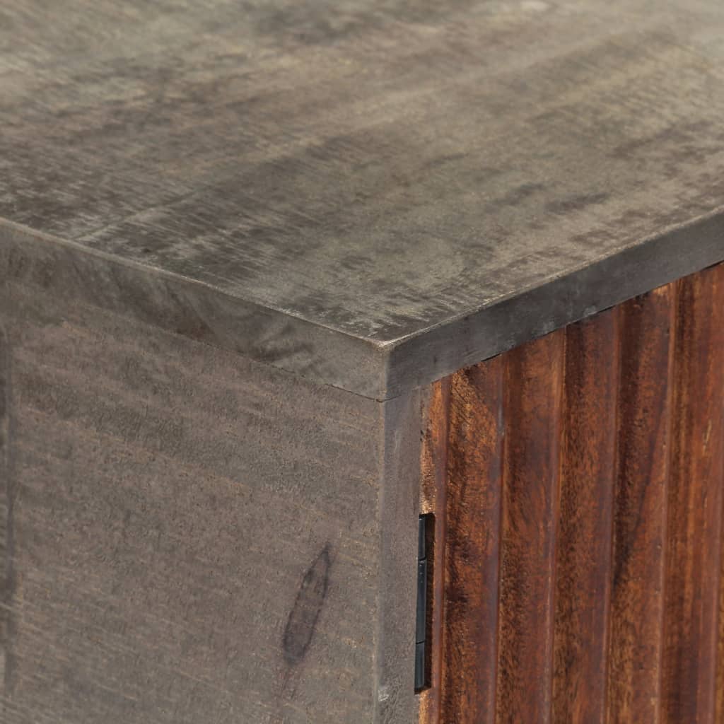 Tavolo Consolle Grigio 120x35x75 cm in Massello di Mango Grezzo | homemem39