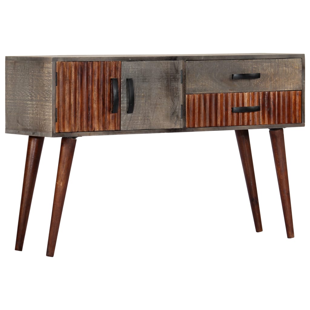Tavolo Consolle Grigio 120x35x75 cm in Massello di Mango Grezzo | homemem39