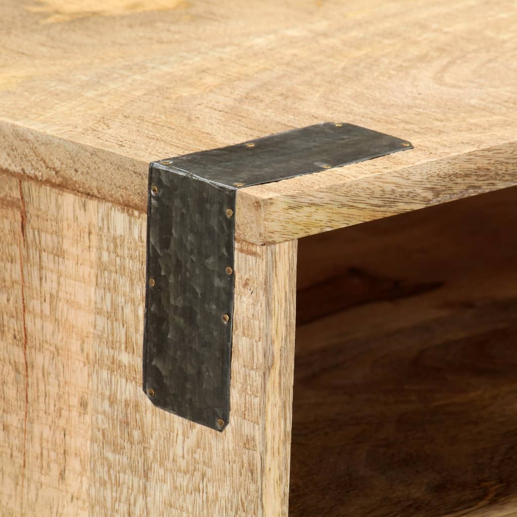 Tavolo Consolle 115x30x76 cm in Legno Massello di Mango Grezzo | homemem39