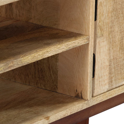 Tavolo Consolle 115x30x76 cm in Legno Massello di Mango Grezzo | homemem39