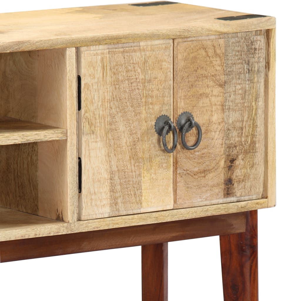 Tavolo Consolle 115x30x76 cm in Legno Massello di Mango Grezzo | homemem39