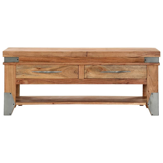Tavolino da Caffè 110x52x45 cm in Legno Massello di Acacia