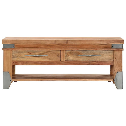 Tavolino da Caffè 110x52x45 cm in Legno Massello di Acacia