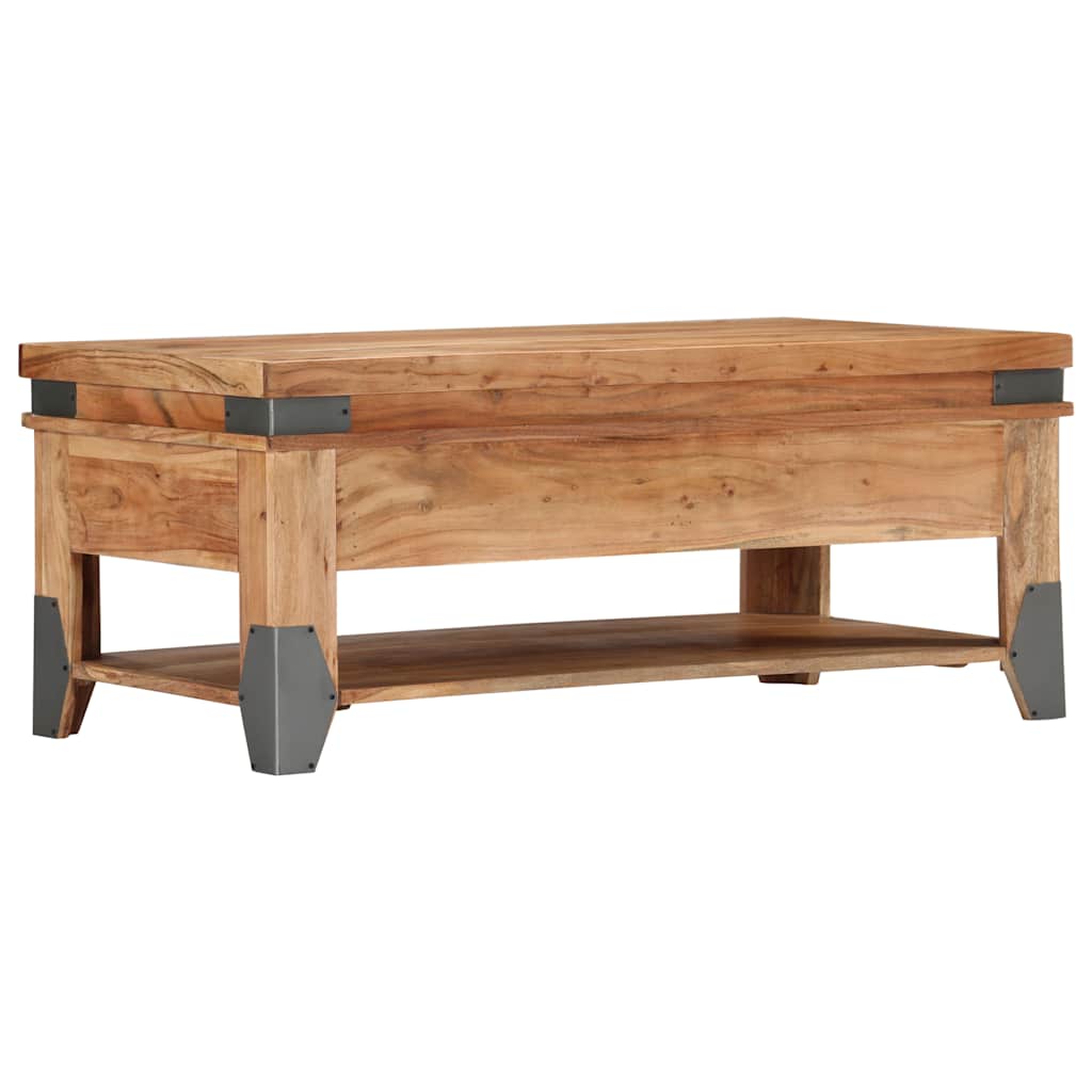 Tavolino da Caffè 110x52x45 cm in Legno Massello di Acacia