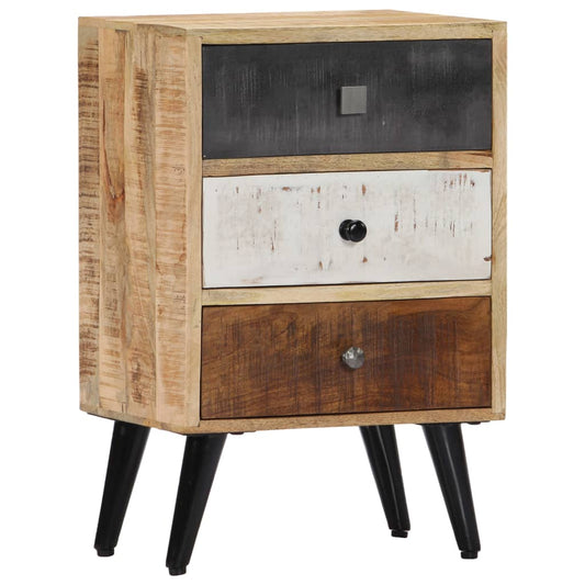 Bedside table 40x30x60 cm in Solid Mango Wood