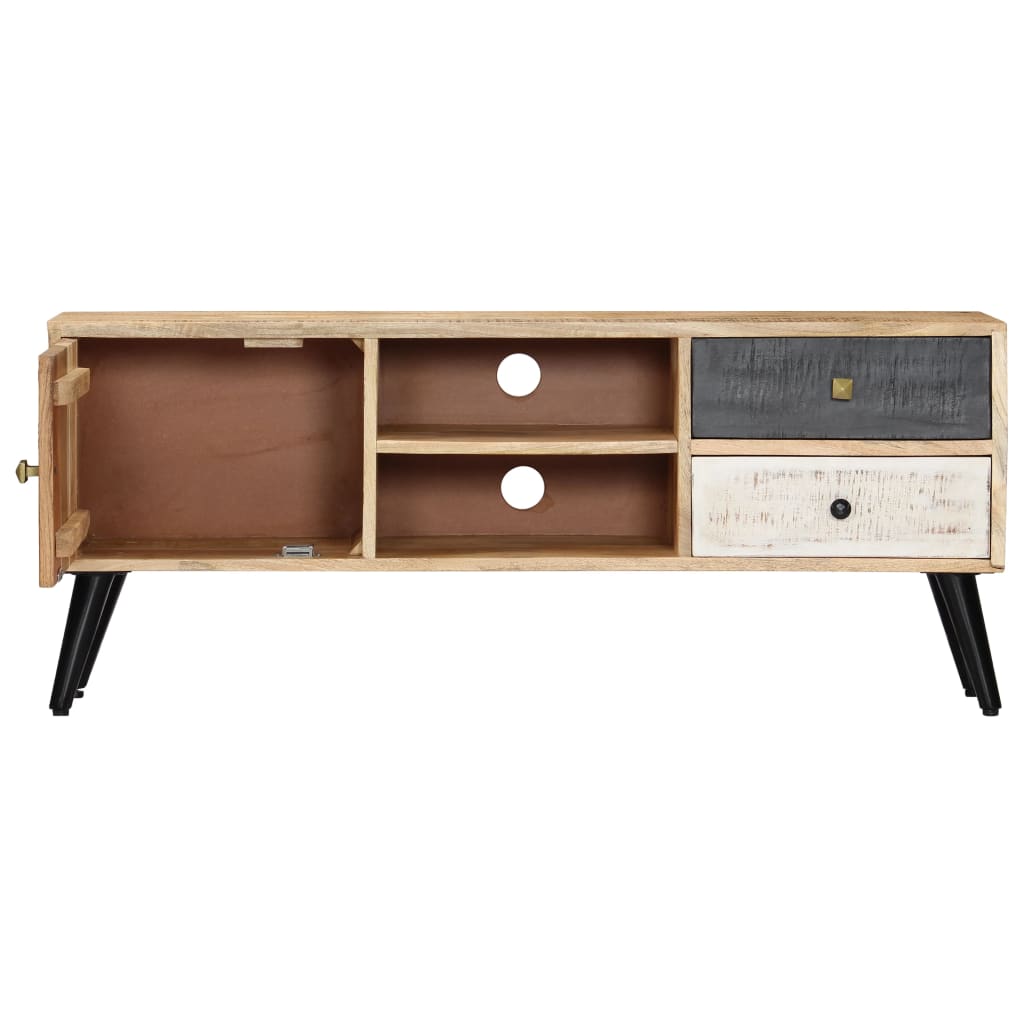 Mobile Porta TV 115x30x47 cm in Legno Massello di Mango | homemem39
