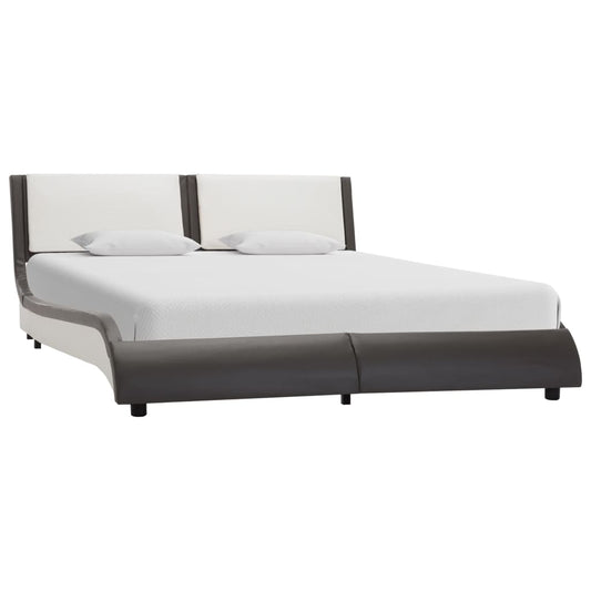 Struttura letto con LED senza materasso grigio e bianco 120x190 cm | homemem39