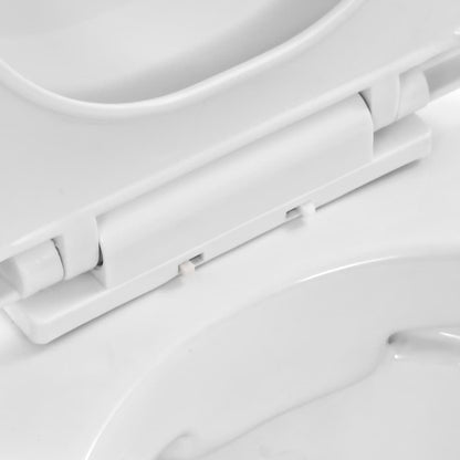 WC Sospeso con Design Senza Bordi in Ceramica Bianca