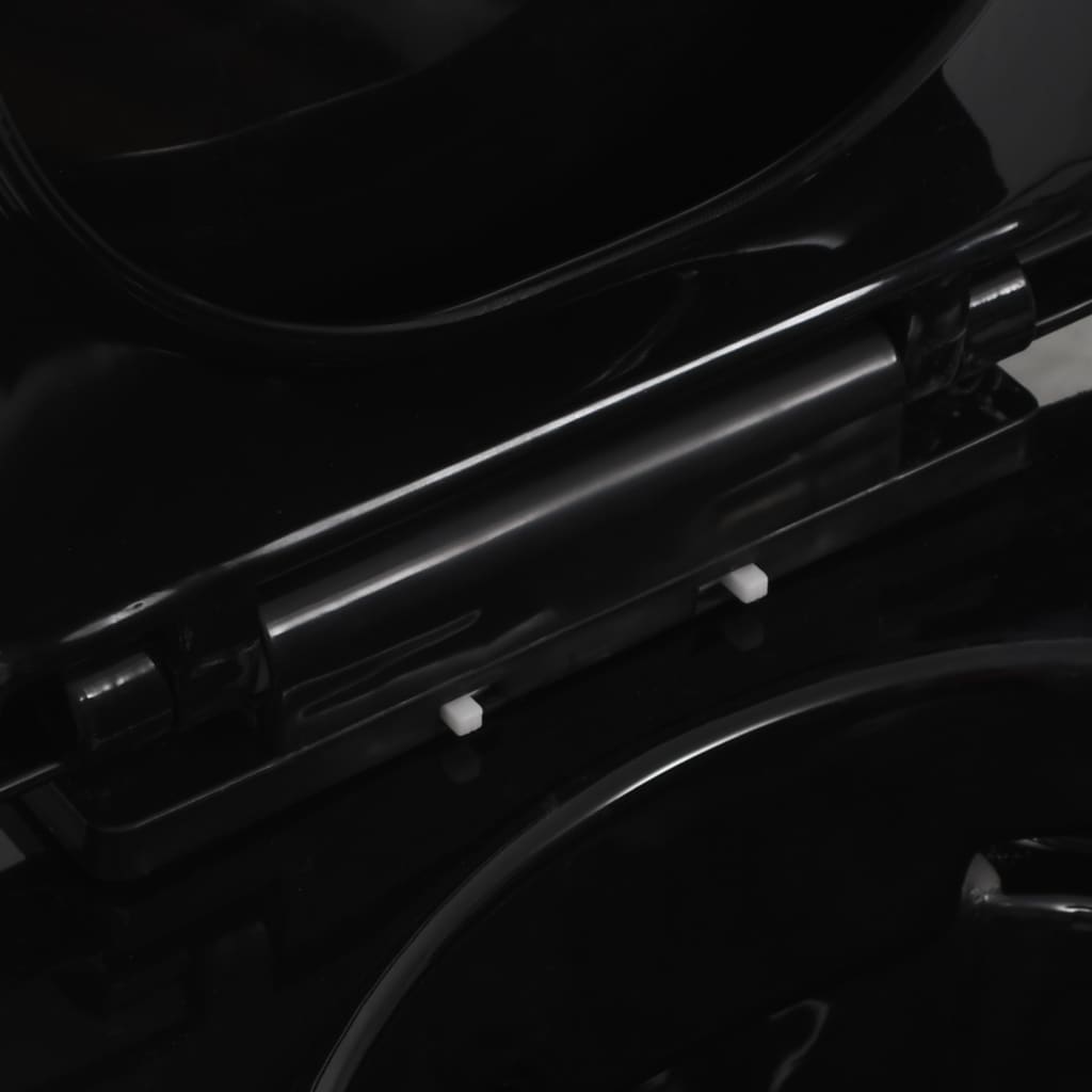 WC Sospeso con Design Senza Bordi in Ceramica Nero - homemem39