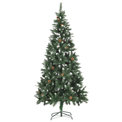 Albero di Natale Artificiale Pigne e Brillantini Bianchi 210 cm | homemem39
