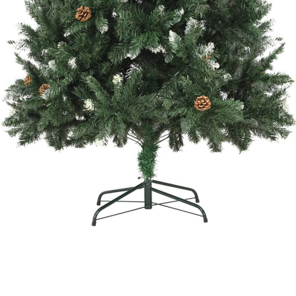 Albero di Natale Artificiale Pigne e Brillantini Bianchi 210 cm | homemem39
