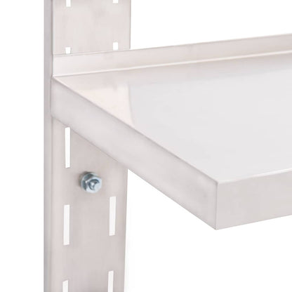 Mensola a Sospensione a 2 Livelli in Acciaio Inox 100x30 cm